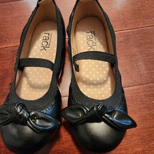 Kids black ballet flats